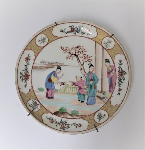 Königliches Kopenhagen. Antiker Teller mit chinesischem Motiv. Durchmesser 15,5 
cm. Produziert vor 1900.