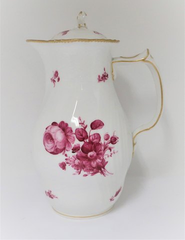 Royal Copenhagen. Chocolate jug. Purple. Model 5/1510. Height 23 cm. (1 
quality). Produced before 1890.