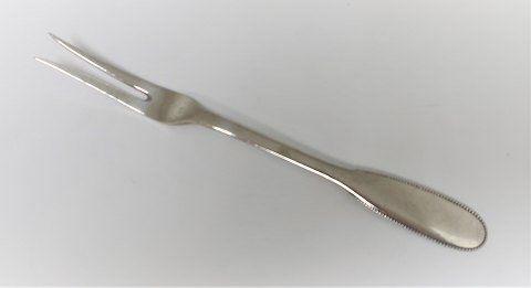 Evald Nielsen. Sølvbestik (925). Bestik no. 14. Steggaffel. Længde 20 cm.