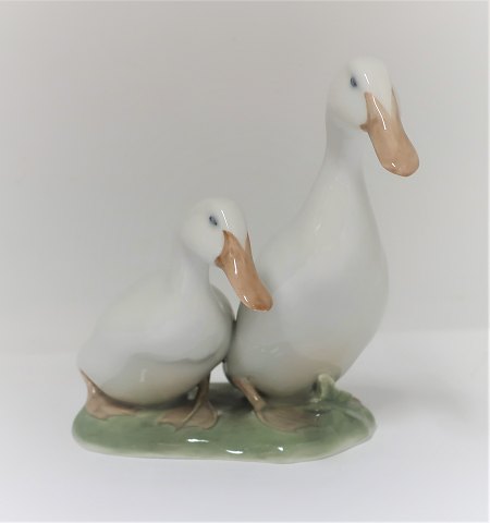 Royal Copenhagen. Porcelain figure. Ducks. Model 2128. Height 14 cm. (1 quality)