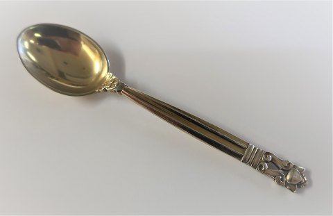 Georg Jensen. Silver cutlery (925). Akorn. Mocca spoon gilded. There are 12 
pieces. Produced 1933 - 1945. Sold only together.