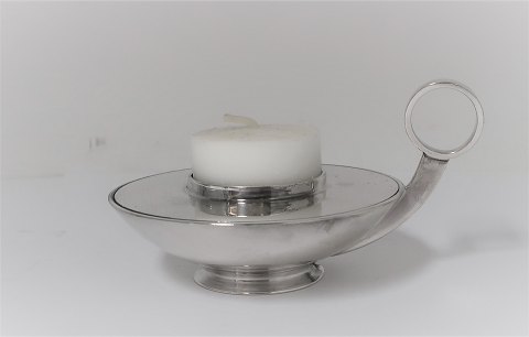 Hingelberg. Silver chamber stand (925). Diameter 8.5 cm. Produced 1935.