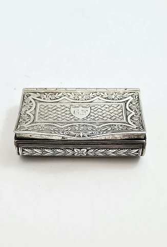Østrigs sølvbox. Længde 8,2 cm. Bredde 5,4 cm. Produceret 1813.