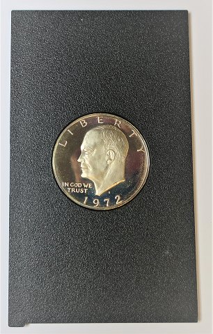 USA. Sølv Eisenhower $1 fra 1972 (40%). Proof