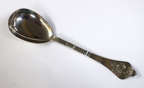 Antik rococo. Sølvbestik (830). Serveringsske. Længde 19 cm. Produceret 1912.
