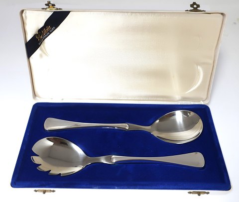 Patricia. Silver cutlery (925). Salad set with steel. Length 21 cm. In a box