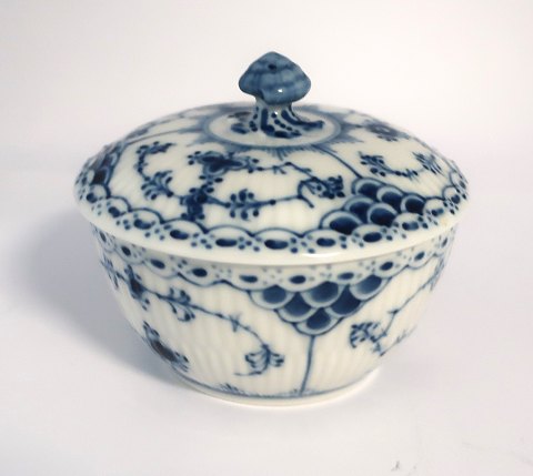 Royal Copenhagen. Blue fluted, half lace. Sugar Bowl. Model 657. Height 8 cm. (1 
quality)