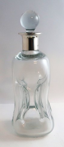 Michelsen. Carafe with silver mounting (925). Height 26.5 cm