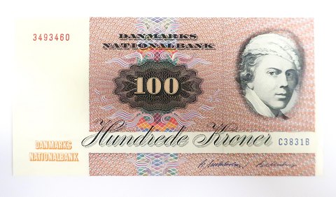 Dänemark. Banknote 100 DKK 1983 C3. Unzirkuliert.