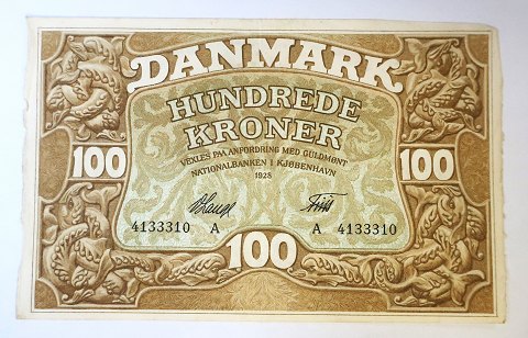 Dänemark. 100-DKK-Banknote 1928