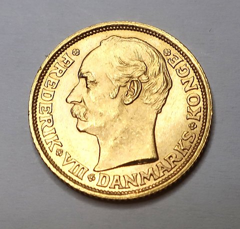 Danmark. Frederik Vlll. Guld 10 kr. fra 1908