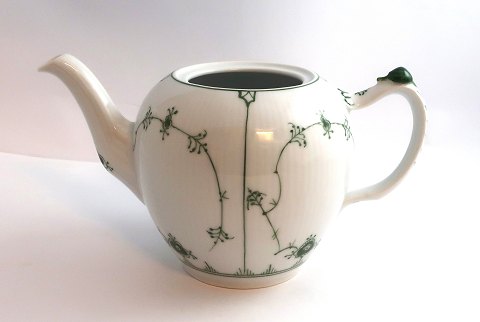 Royal Copenhagen. Green fluted plain. Teapot WITHOUT LID. Model 137. (2 quality)