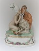 Royal Copenhagen. Porcelænsfigur. Faun og Nymfe. Design : Gerhard Henning. Model 1119. Højde 28 cm. (1 sortering)