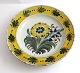 Kellinghusen plate, faience. Deep plate with floral motif. Diameter 23 cm. With 
repair.