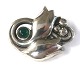 Georg Jensen. Brosche aus Sterlingsilber mit Mondstein. Modell 100C. Breite 45 
mm.