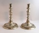 Christen Jensen, Copenhagen (1693-1727). A pair of Baroque candlesticks from 
1713. Very well maintained. Height 18 cm.