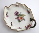 Royal Copenhagen. Saxon flower. Leaf shaped pickle dish. Model 1599. Length 23.5 
cm. Produced before 1923. (1 quality)