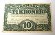 Dänemark. DKK 10 Banknote 1945 a. Qualität 1+