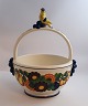 Royal Copenhagen. Golden Summer. Bowl with handle. Model 775. Diameter 18 cm.