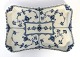 Royal Copenhagen. Musselmalet, Helblonde. Firkantet fad. Model 1195. Længde 24,5 cm. Bredde 17,5 cm. (2 sortering).