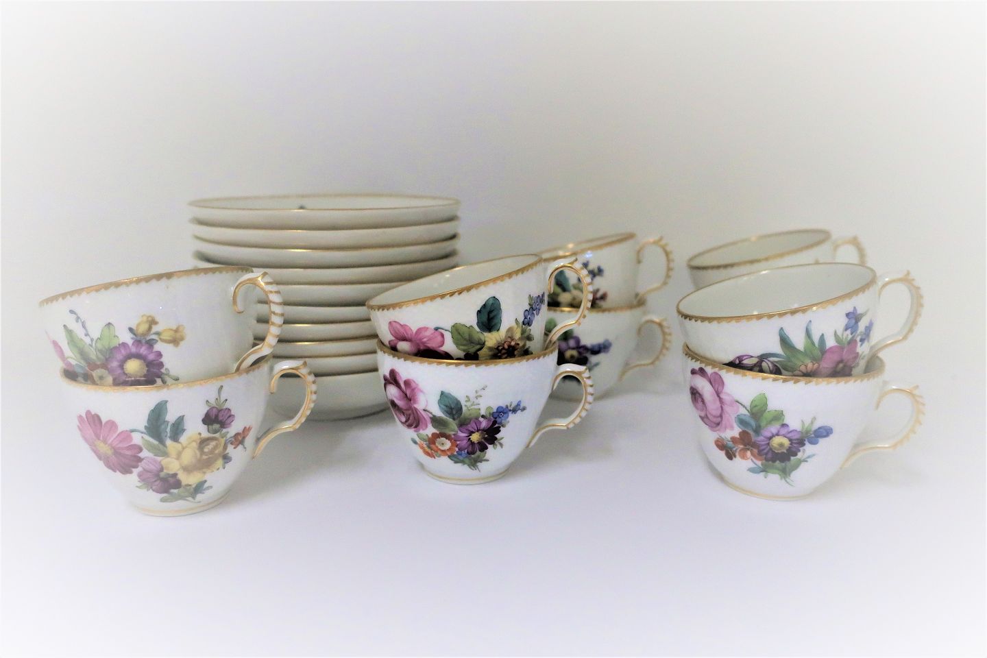 Lundin Antique Royal Copenhagen Saksisk Blomst Lille Kaffekop 